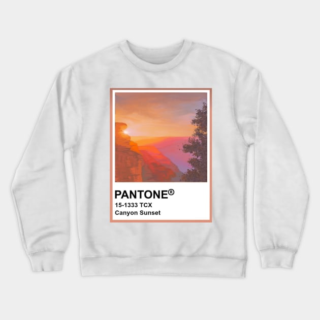 Pantone Swatch Canyon Sunset Crewneck Sweatshirt by izzyfaye